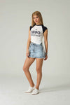Stud Denim Skirt