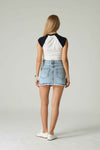 Stud Denim Skirt